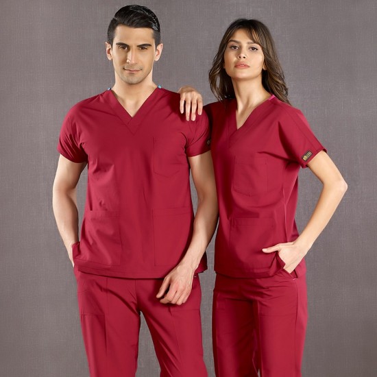 Bordo Yeni Likralı Greys Takım (Özel Kumaş)