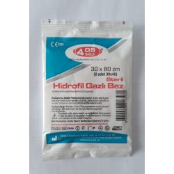  Ds Steril Hidrofil Gazlı Bez (2li) 30x80cm 10 Paket 