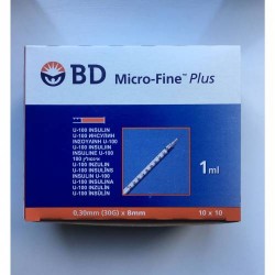 Bd Micro-Fine Insülin Enjektörü 1ml 1 Paket 100 Adet