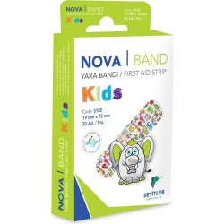 Nova Band Kids Desenli Çocuk Yara Bandı 20 Adet 1 Kutu